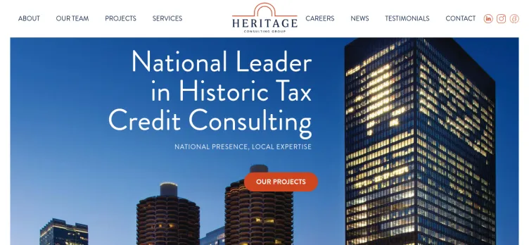 Screenshot Heritage-Consulting.com