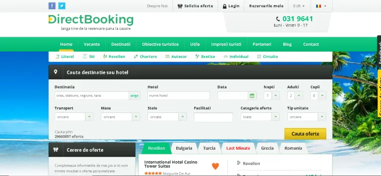 Screenshot Direct Booking