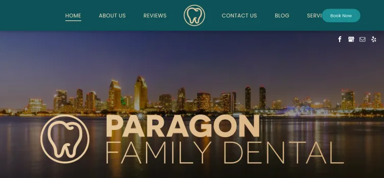 Screenshot Paragon Family Dental