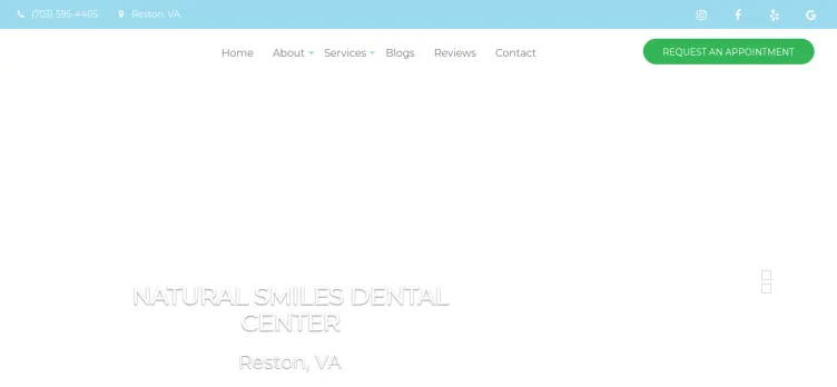 Screenshot NaturalSmilesDC.com