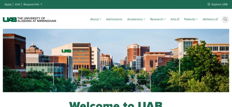 Screenshot UAB.edu