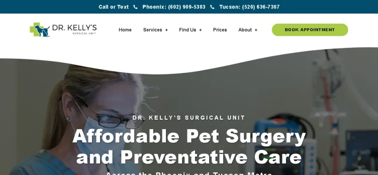 Screenshot DrKellysVet.com