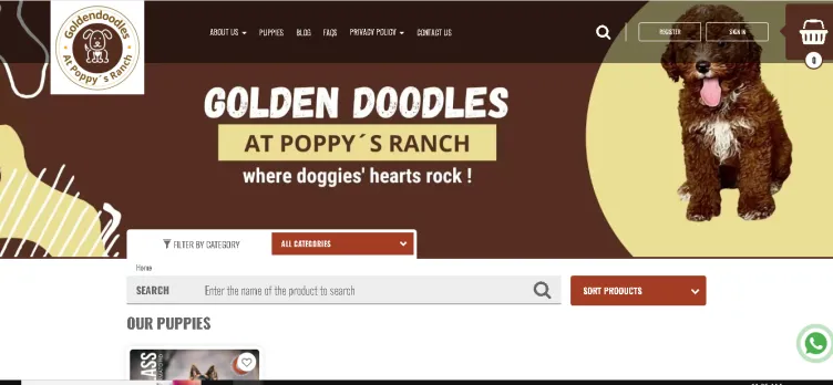 Screenshot GoldendoodlesPoppysRanch.com