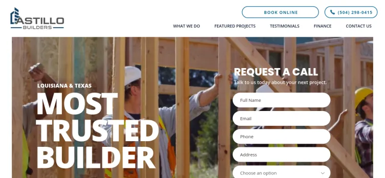 Screenshot CastiloBuilders.com
