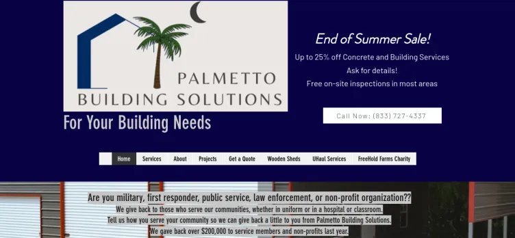 Screenshot Palmetto Building Solutions