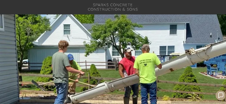 Screenshot SparksConcreteConstruction.com