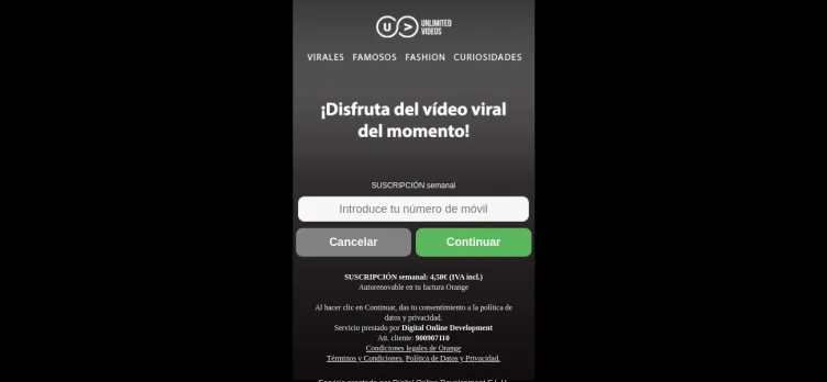 Screenshot UnlimitedVids.es