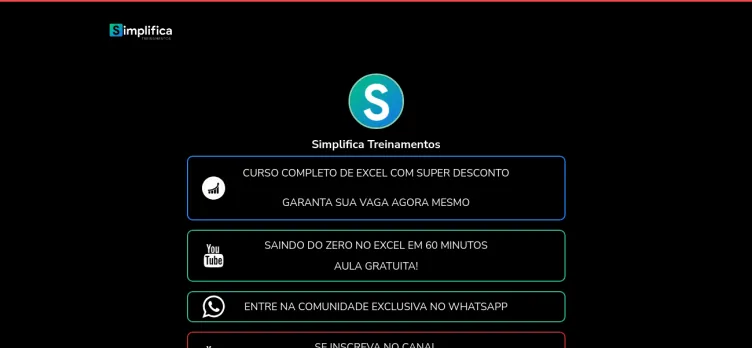 Screenshot Simplifica Treinamentos