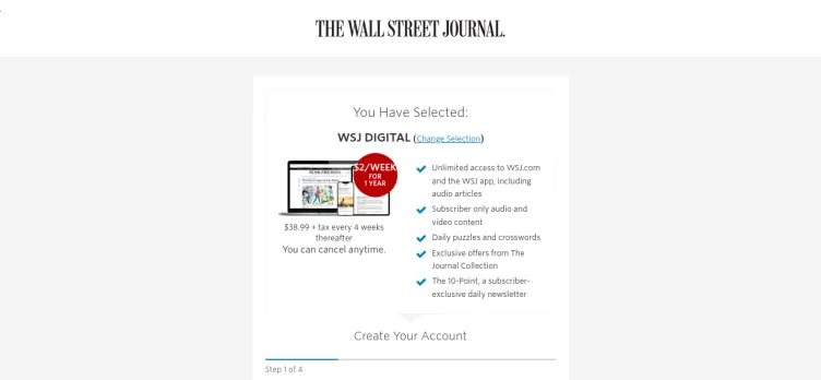 Screenshot WSJ.com