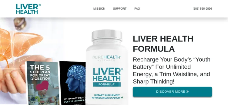 Screenshot LiverHealthSupport.com