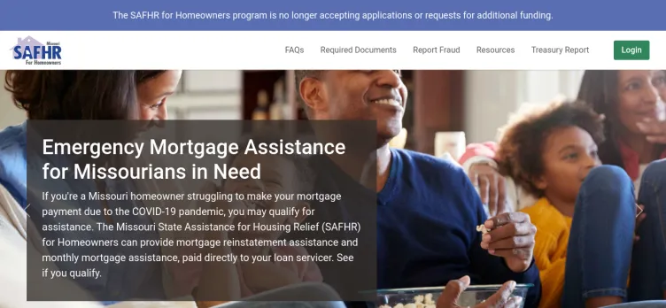 Screenshot SafhrForHomeowners.com