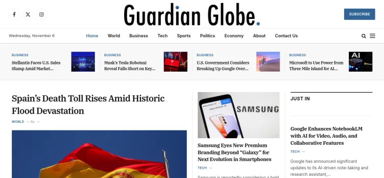 Screenshot Guardian Globe