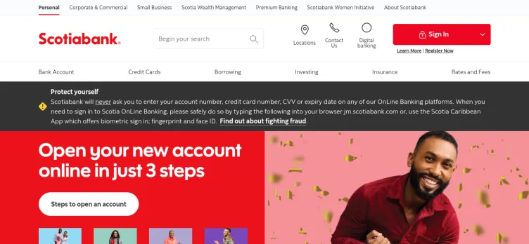 Screenshot Scotiabank.com