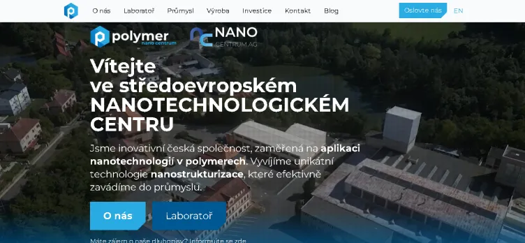 Screenshot PolymerNanoCentrum.cz