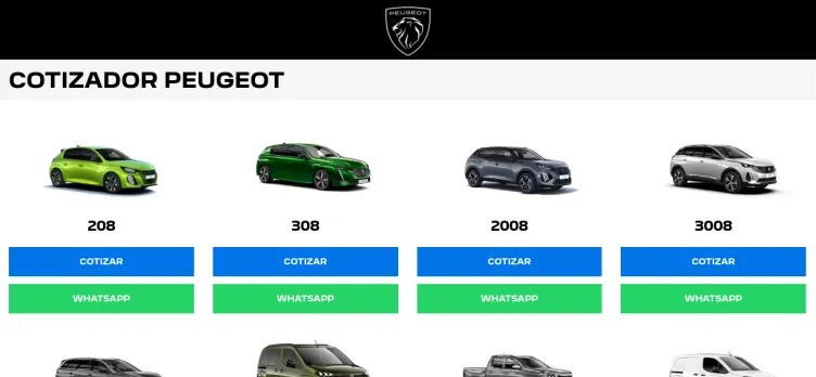 Screenshot Peugeot.cl