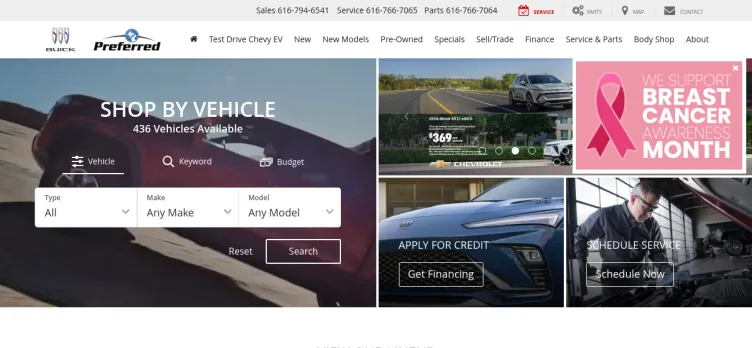 Screenshot Preferred Chevrolet Buick GMC