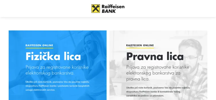 Screenshot Raiffeisen Bank