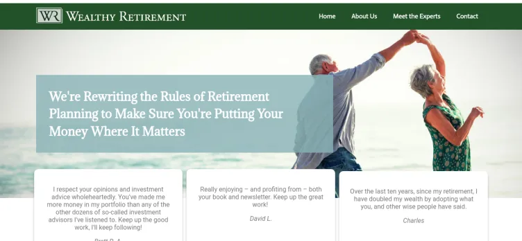 Screenshot Wealthy Retirement