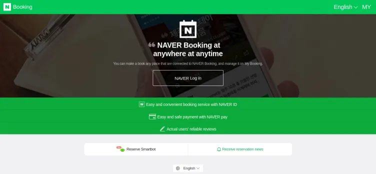 Screenshot Naver Booking