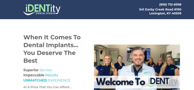 Screenshot Identity Dental Studio