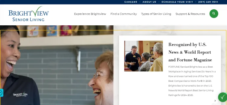 Screenshot Brightview Senior Living