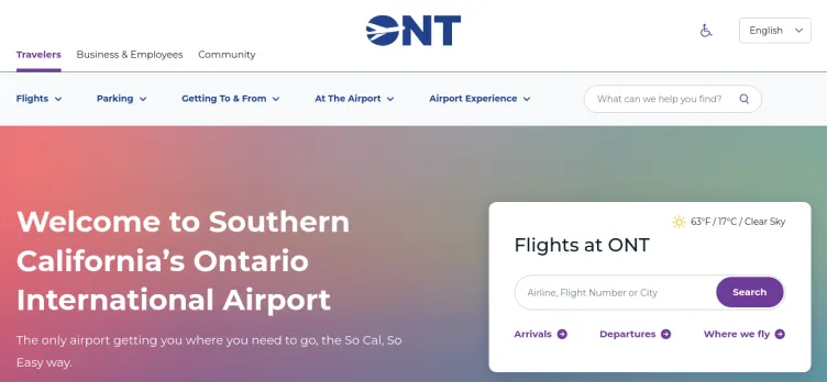 Screenshot FlyOntario.com