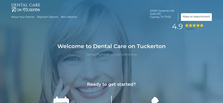 Screenshot Dental Care on Tuckerton