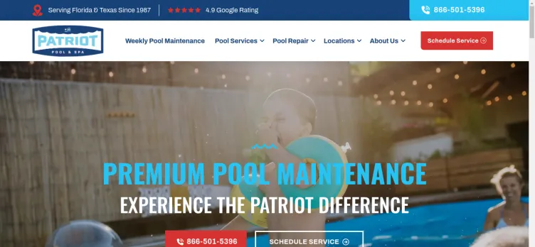 Screenshot Patriot Pool & Spa