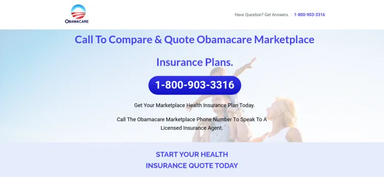 Screenshot Obamacare-Gov.com