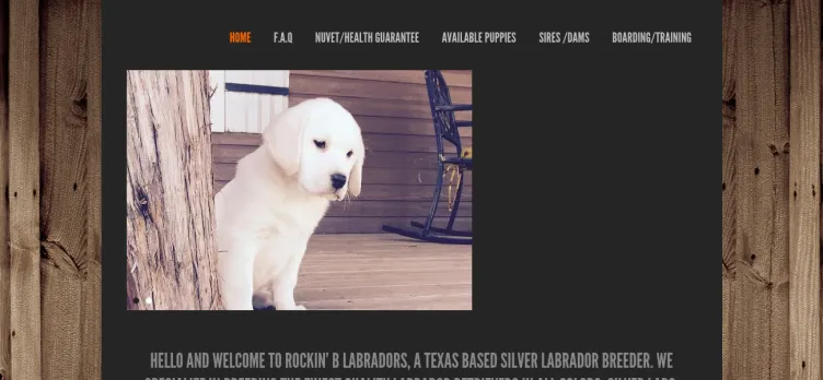 Screenshot SilverLabradorsTexas.com