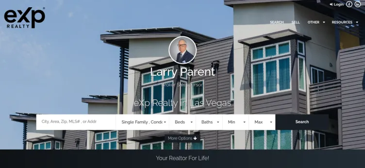 Screenshot LarryParent.realtor