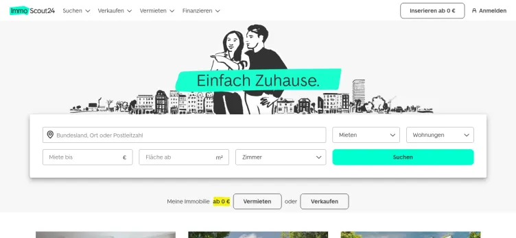 Screenshot Immobilienscout24.at