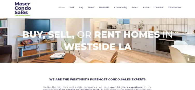 Screenshot Maser Condo Sales