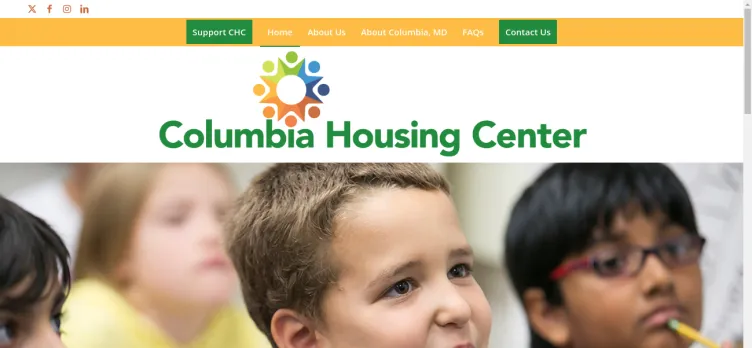 Screenshot Columbia Housing Center