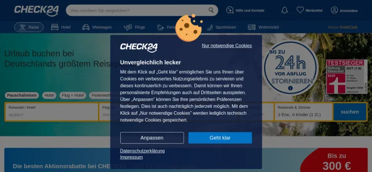 Screenshot Check24.de
