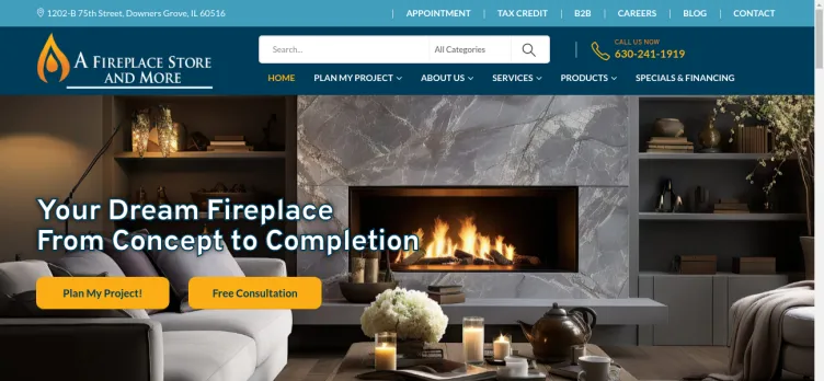 Screenshot A Fireplace Store and More