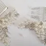 Light In The Box - pearl/crystal rhinestone hair comb x 2