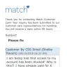 Match.com - terminating my subscription with no just cause