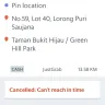 Grabcar Malaysia - incorrect pin location