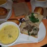 Panera Bread - pick 2 steak and white cheddar w/ cream of broccoli soup