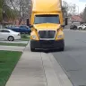 California Department of Motor Vehicles [CA DMV] - semi parked on sidewalk yuba city