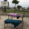 Burger King - laundry being dried outside on tables