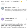 AliExpress - payment not received / goods not delivered (legal notice)