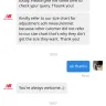 New Balance Athletics - customer service rep answered based on his personal perception