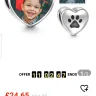 Soufeel Jewellery - Heart photo and paw photo charm