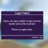 Avakin Life - Login failed