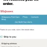 Walgreens - Mail order website