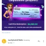 LuckyLand Slots - Not paying my winnings and deactivated account