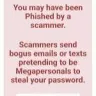 MegaPersonals.com - Account blocked for phishing