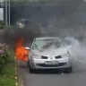 Renault - renault magane caught fire by it's own in singapore